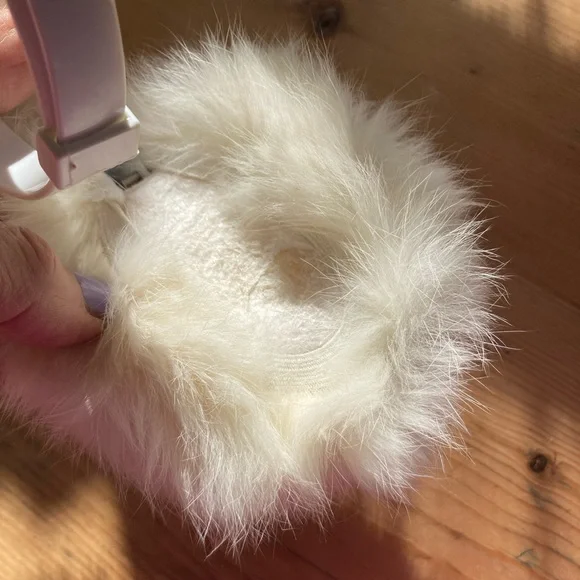 White Fur Ear Muffs OS - Picture 5 of 7